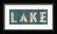 Lake Lodge V Blue Framed Print