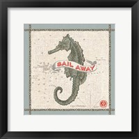 Drift Away Seahorse Framed Print