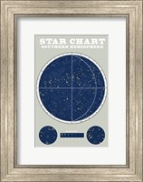 Southern Star Chart Blue Gray Fine Art Print