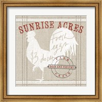 Farm Linen Rooster Fine Art Print