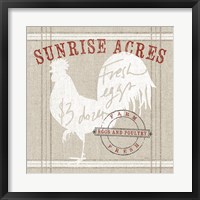 Farm Linen Rooster Fine Art Print