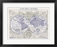 A New Map of the World Fine Art Print