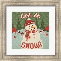 Retro Christmas VII Let It Snow Fine Art Print