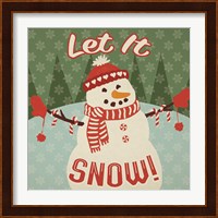 Retro Christmas VII Let It Snow Fine Art Print