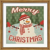 Retro Christmas VII Merry Christmas Fine Art Print