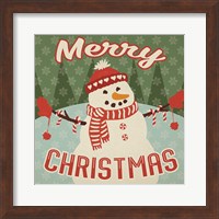 Retro Christmas VII Merry Christmas Fine Art Print
