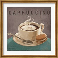 Coffee and Co I Teal and Gray Fine Art Print