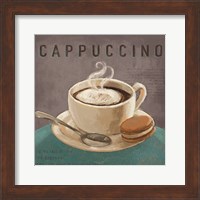 Coffee and Co I Teal and Gray Fine Art Print