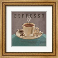 Coffee and Co III Teal and Gray Fine Art Print
