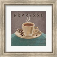 Coffee and Co III Teal and Gray Fine Art Print