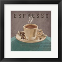 Coffee and Co III Teal and Gray Fine Art Print
