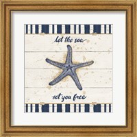 Calm Seas II Gold Rope Border Fine Art Print