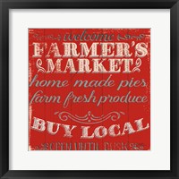 Farmers Market X Framed Print