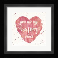 Happy Hearts II Pink Framed Print