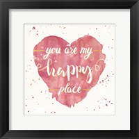 Happy Hearts II Pink Framed Print