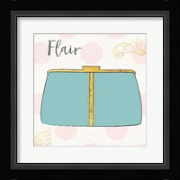 Fashion Blooms I Blue Framed Print