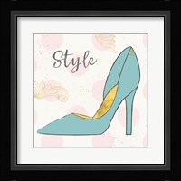 Fashion Blooms II Blue Framed Print