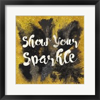Glitter and Gold II on Gold Framed Print