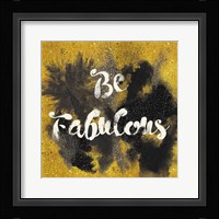 Glitter and Gold I on Gold Framed Print