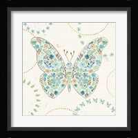 Flutterby Blooms I Framed Print