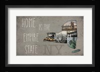 InstaStates VI Dark Framed Print