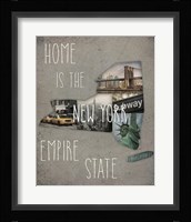 InstaStates II Dark Framed Print