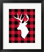 Deer Lumberjack Framed Print