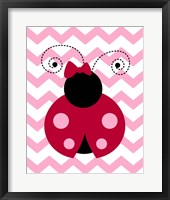 Ladybug Chevron Fine Art Print