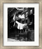 1930s Tenement Building With Laundry Fine Art Print
