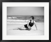1920s Woman In Bathing Suit Fine Art Print