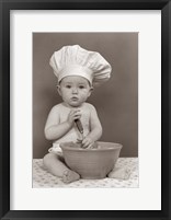 1940s 1950s Baby Cook With Chef Hat Fine Art Print