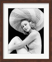 1930s Blonde Woman Wearing Bathing Suit Fine Art Print