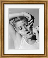 1950s 1960s Boy Shaving First Time Fine Art Print