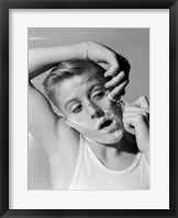 1950s 1960s Boy Shaving First Time Fine Art Print
