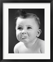 1940s Sad Baby With Pouting Lips Fine Art Print