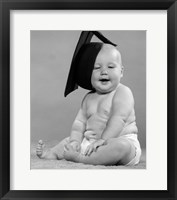1950s Portrait Chubby Baby In Diaper Fine Art Print