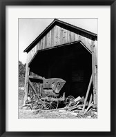 1960s Farm Shed Sheltering Old Buggy Fine Art Print