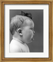 1940s 1950s Profile Of Baby Head With Mouth Open Fine Art Print