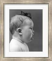 1940s 1950s Profile Of Baby Head With Mouth Open Fine Art Print