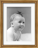 1940s Cute Baby Sticking Out Tongue Fine Art Print