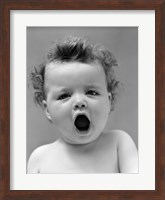 1940s Baby Close-Up Yawning Fine Art Print