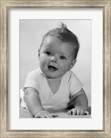 1950s Crawling Happy Curious Baby Fine Art Print