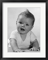 1950s Crawling Happy Curious Baby Fine Art Print