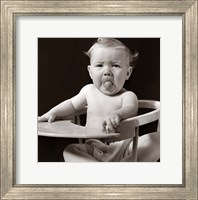 1930s 1940s Baby Sticking Tongue Out Fine Art Print