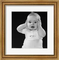 1950s Baby With Hands Up Fine Art Print