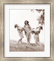 1900S 1920s Three Modern Dancers Outdoors Fine Art Print