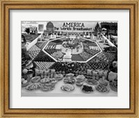 1950s Farm Produce And Other Food At State Fair Fine Art Print