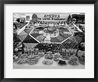 1950s Farm Produce And Other Food At State Fair Fine Art Print