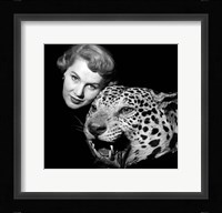 1950s Dramatic Face Shot Woman Posing Fine Art Print