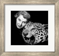 1950s Dramatic Face Shot Woman Posing Fine Art Print